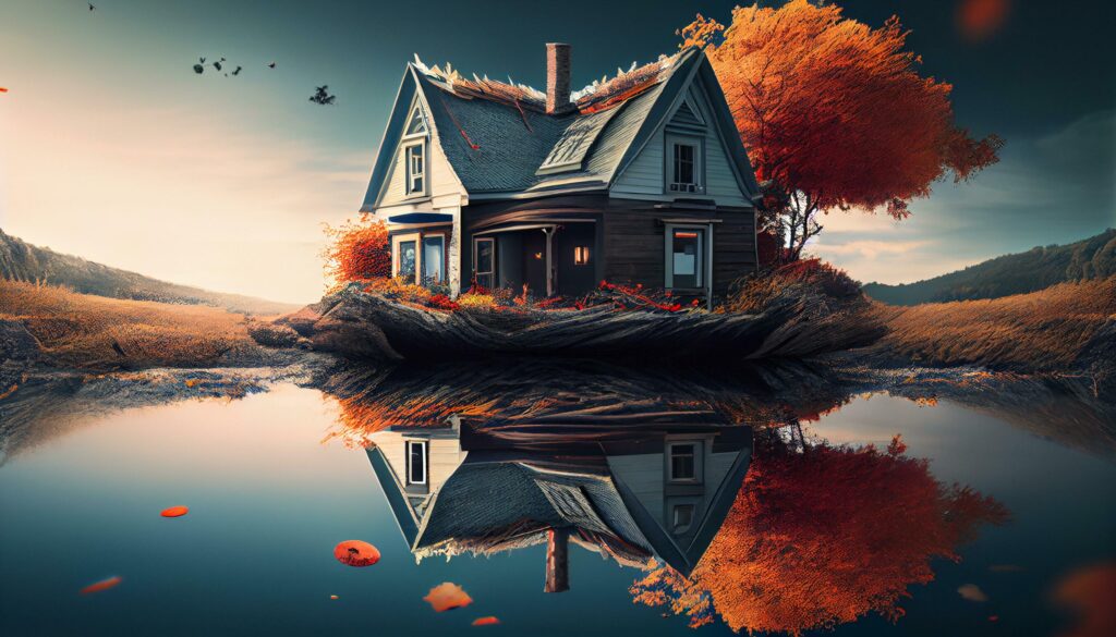 Autumn outdoors landscape nature and rural scene ,generative AI Stock Free