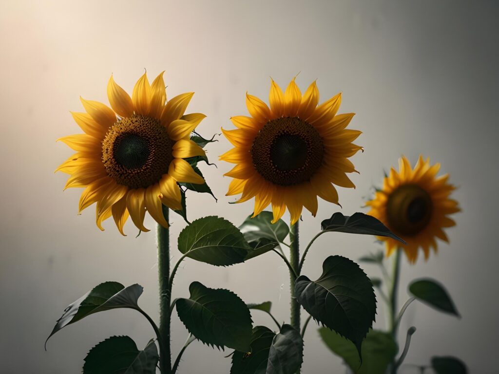 yellow Sun flower background Stock Free