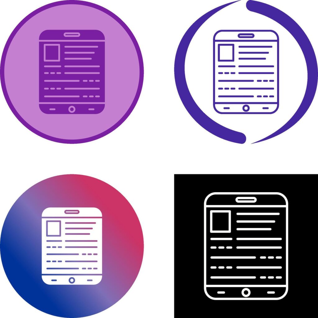 Ebook Icon Design Stock Free