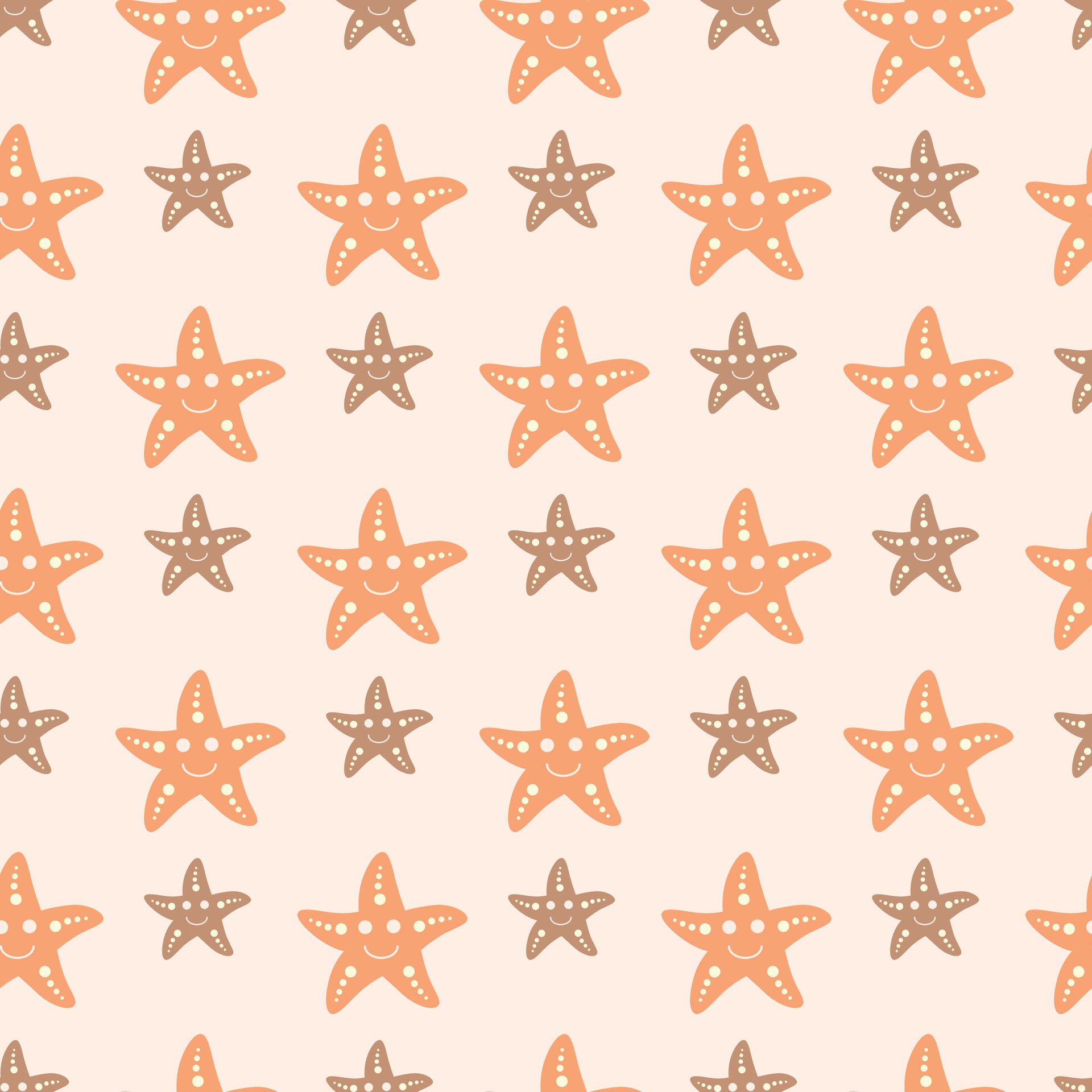 Sea Stars Seamless Pattern Design Free Vector