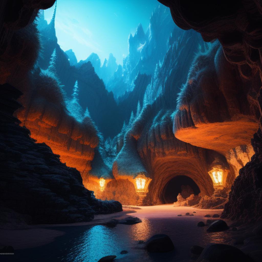 Cave wonderland by @timbecker2 by @ai_generated