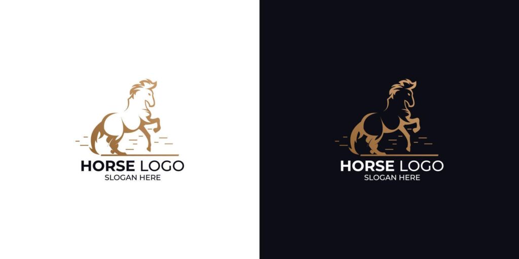 silhouette style horse logo set Stock Free and Free SVG