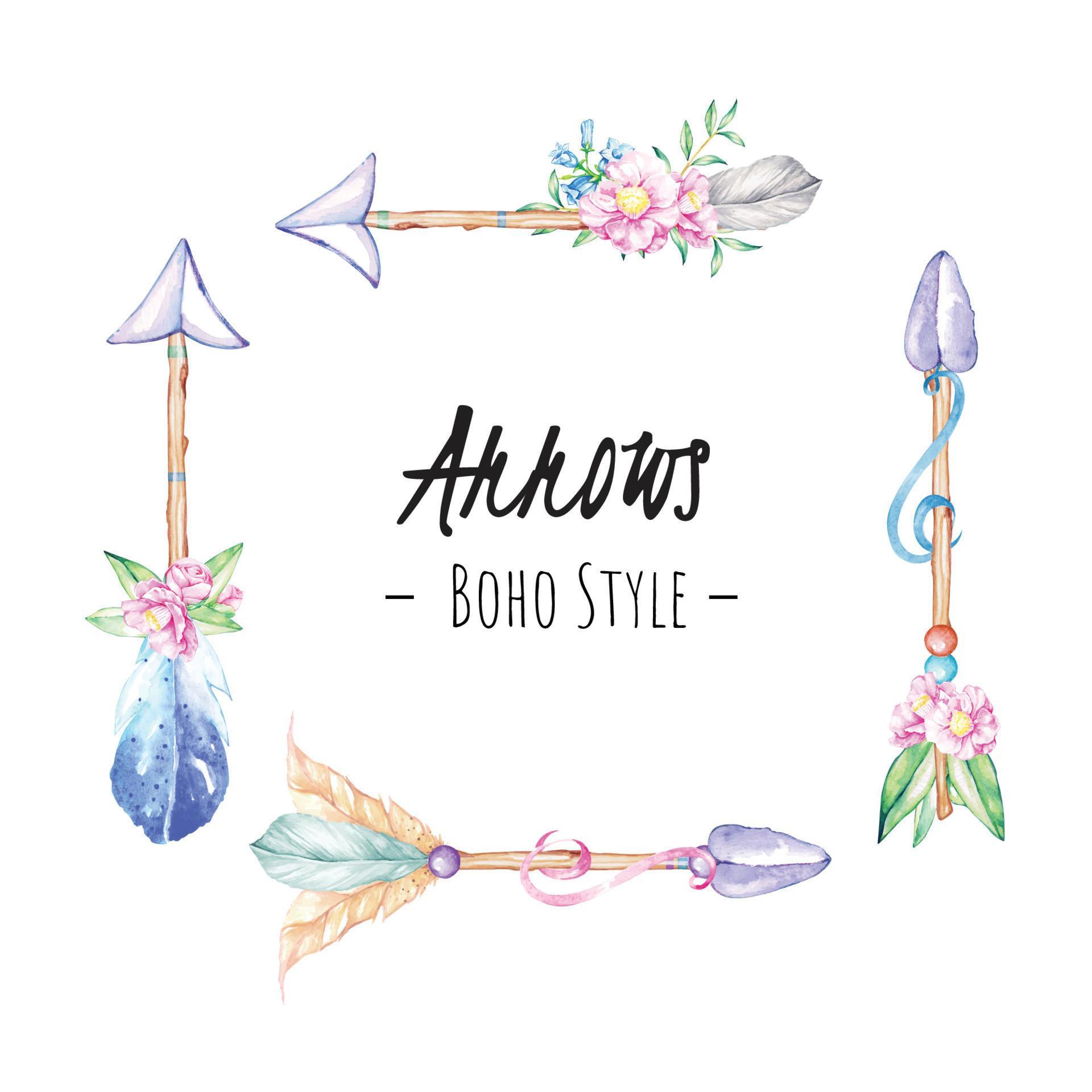 Five Boho Arrows Illustration Stock Free