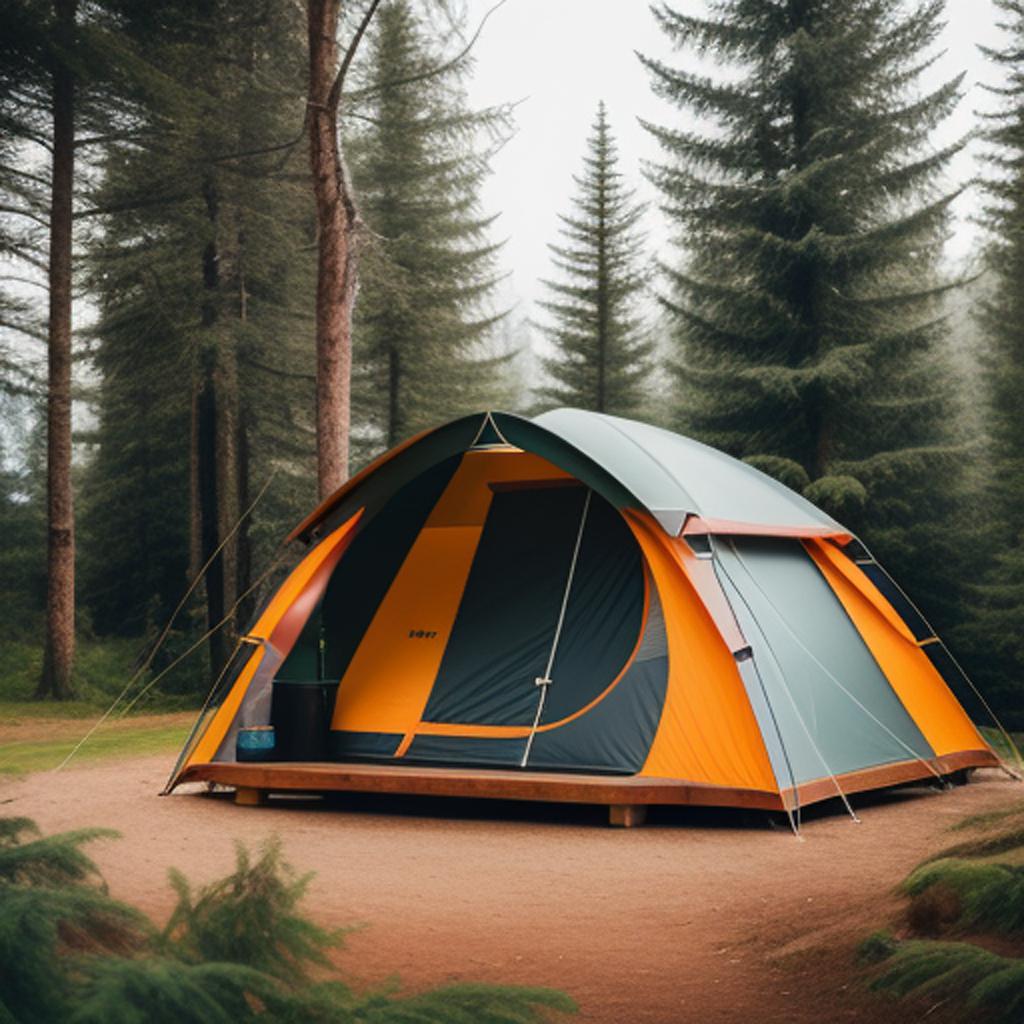 “a futuristic camp tent by @ai_generated