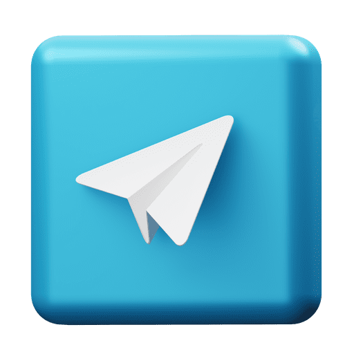 Telegram 3D illustration