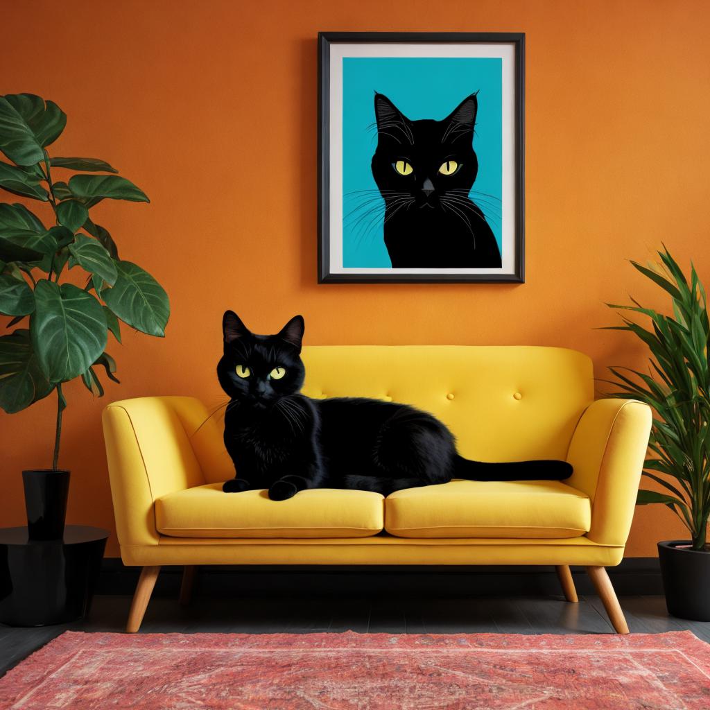 A black cat in by @ai_generated