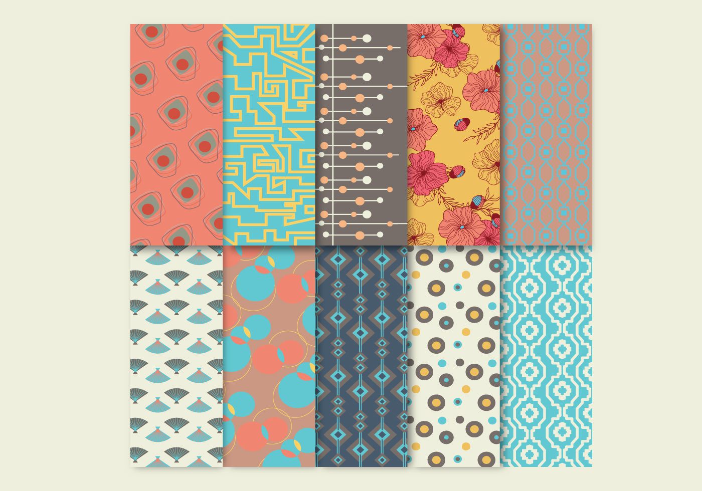 Mid Century Pattern Vectors Free Vector and Free SVG