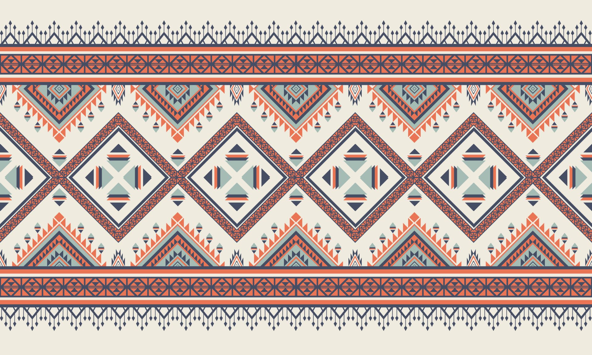 Abstract ethnic ikat chevron pattern Free Vector