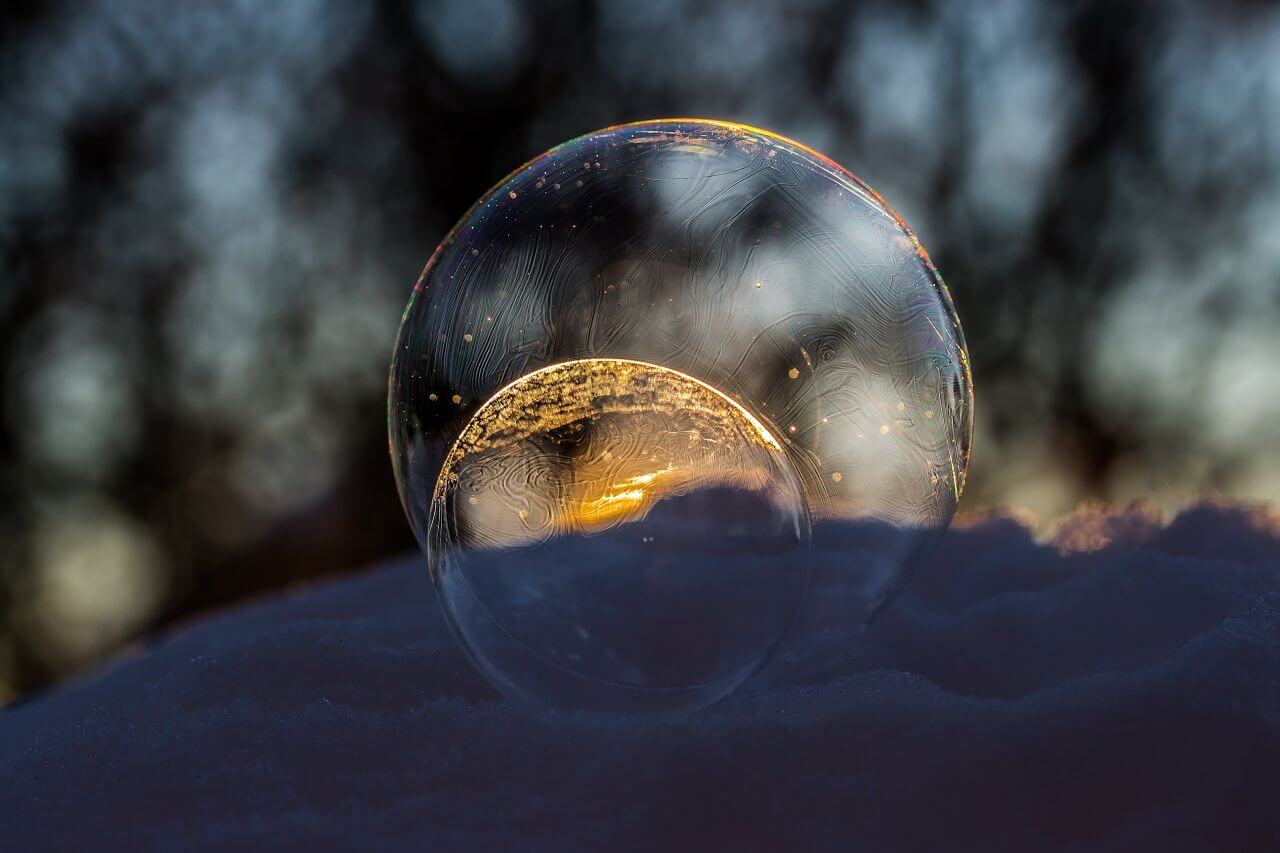 Crystal Ball Against Blurred Background Stock Free