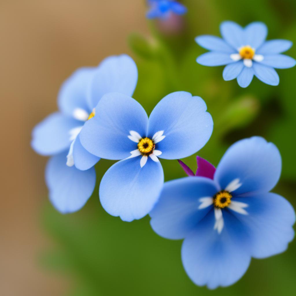 Forget me nots by by @ai_generated