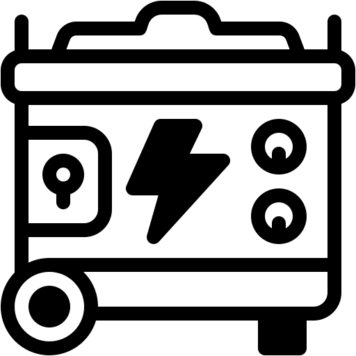 Generator, electric, thunderbolt icon