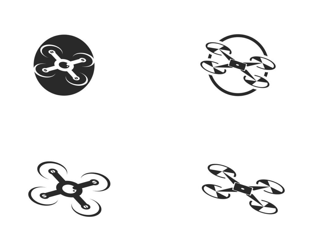 Drone logo and symbol vector illustration Stock Free