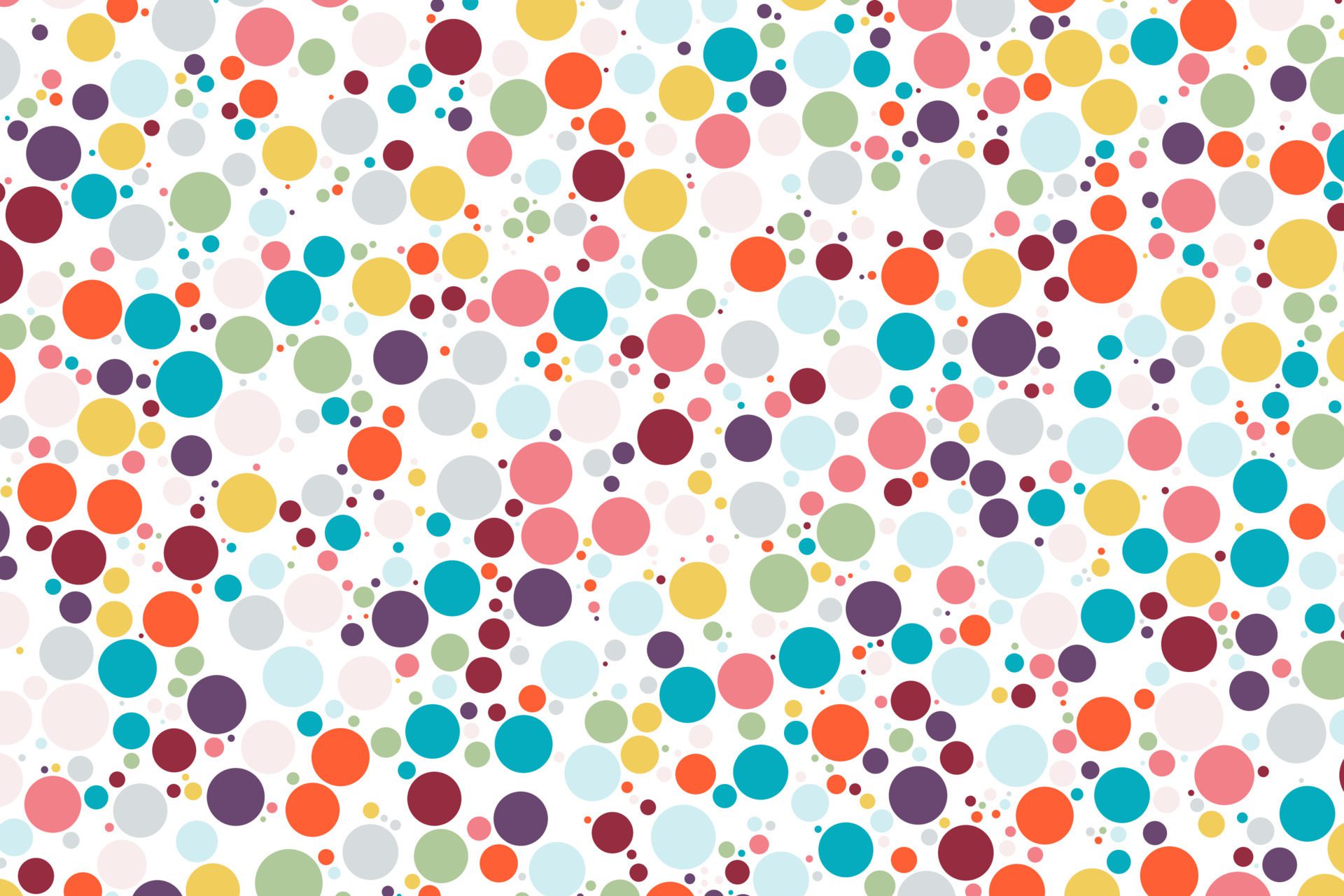 Colorful random circle vector background. Dot bubbles seamless pattern. Free Vector