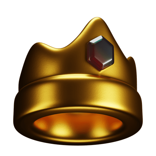 Crown, king, royal 3D illustration