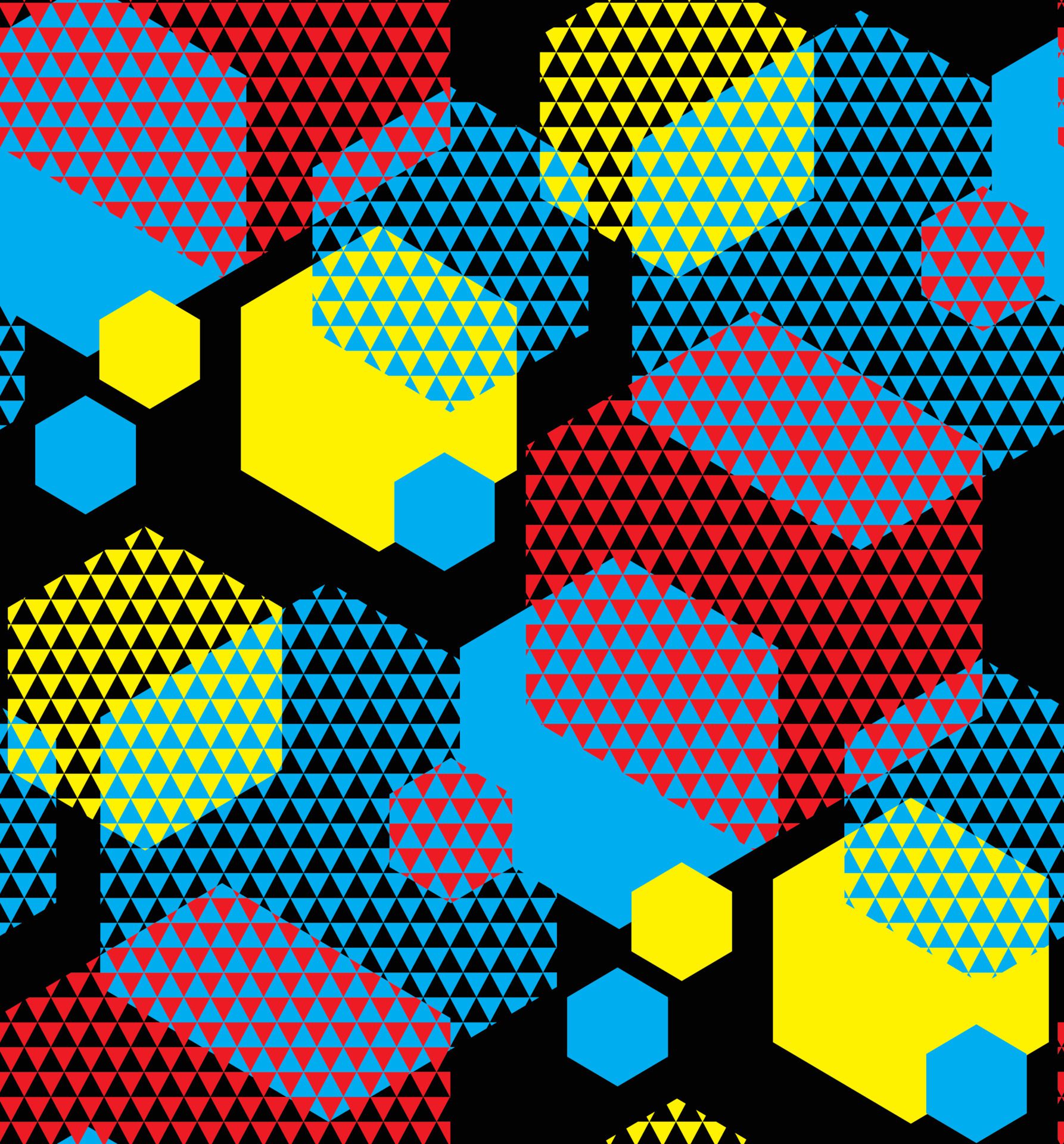 abstract geometric pattern with hexagon and triangle shape Free Vector