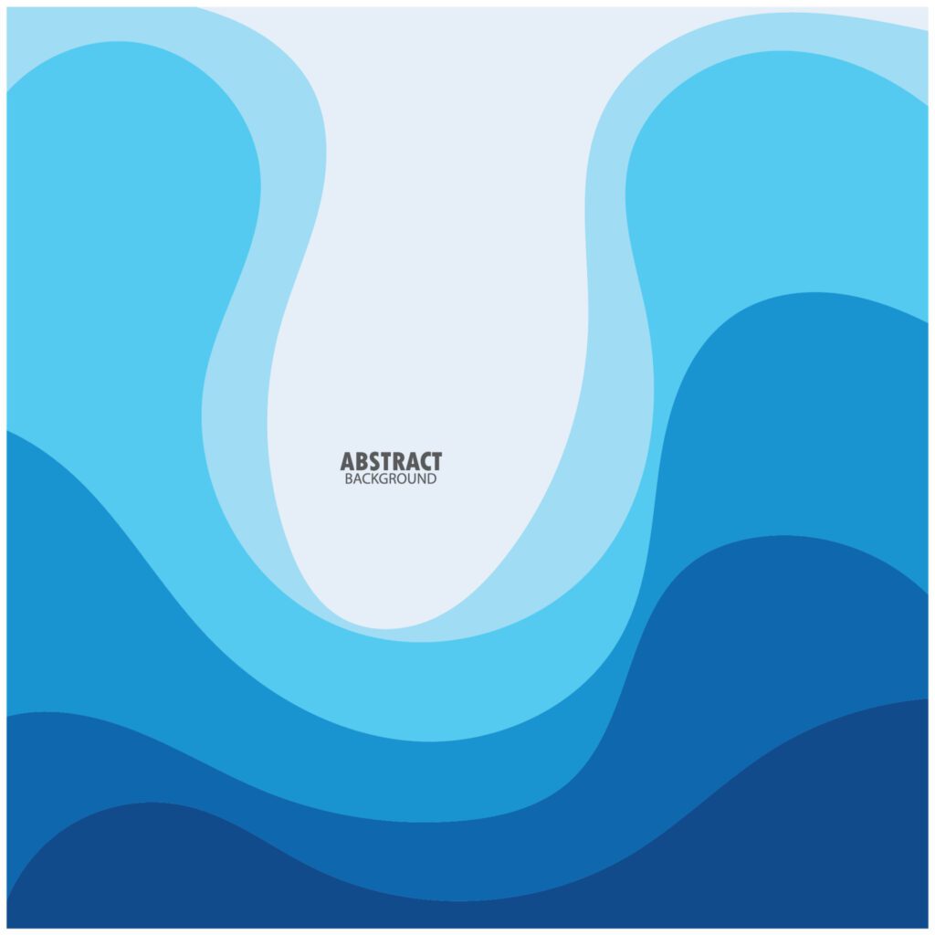 ABSTRACT WAVE BACKGROUND DESIGN WITH BLUE COMBINATION VECTOR Free Vector