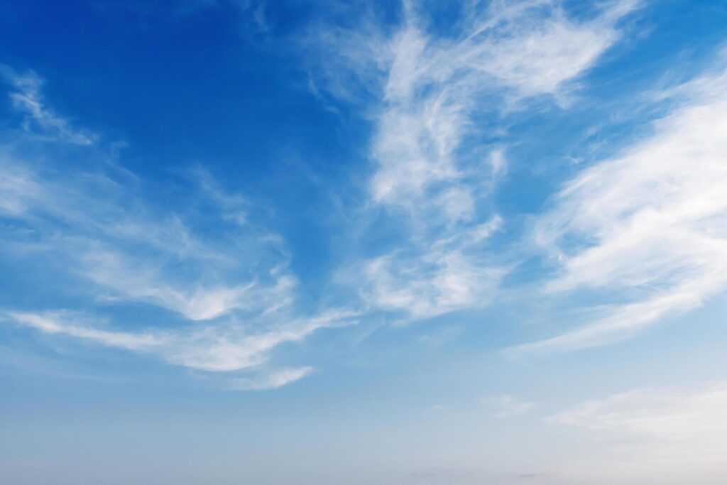 blue sky with white cloud background nature view Stock Free