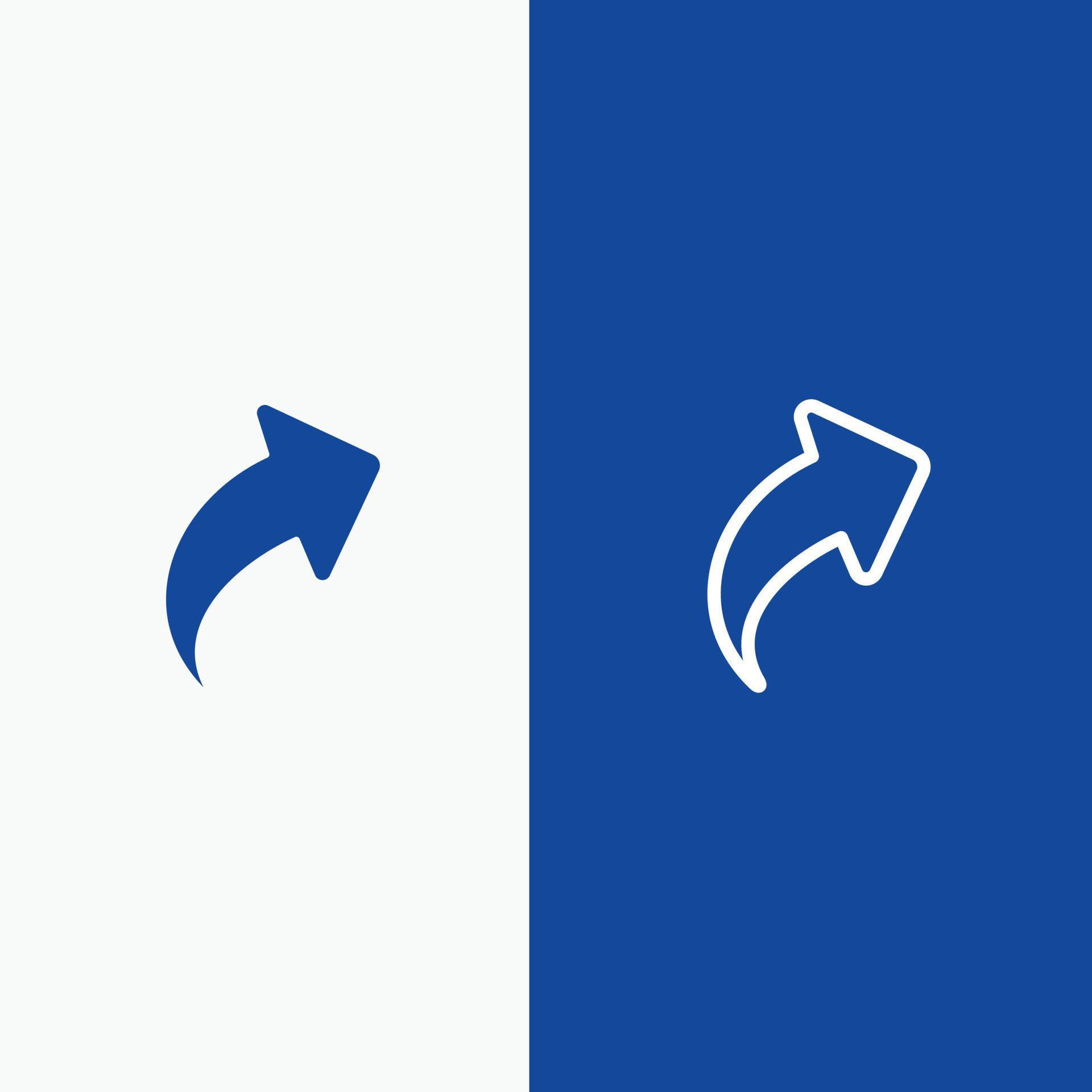 Arrow Up Direction Right Line and Glyph Solid icon Blue banner Line and Glyph Solid icon Blue banner Stock Free