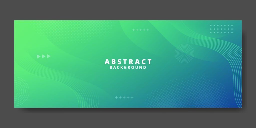 Abstract Green Fluid Wave Banner Template Free Vector