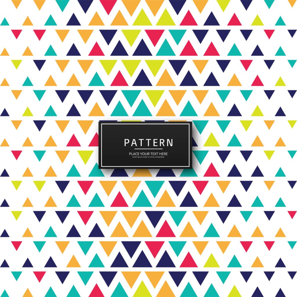 Beautiful colorful triangle pattern background Free Vector