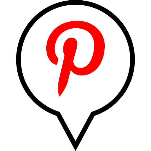 Pinterest, pin, marker icon