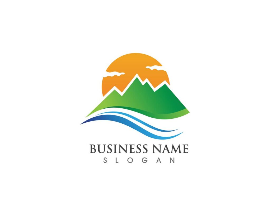 Mountain logo and symbols Stock Free