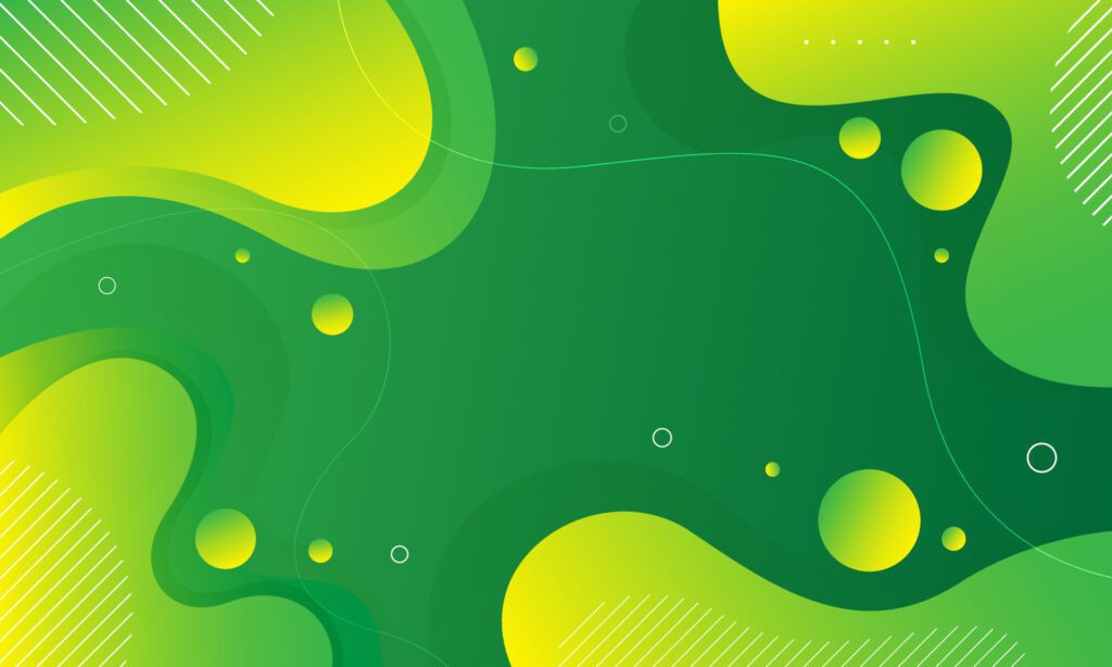 Green and yellow liquid background. Vector illustration Free Vector