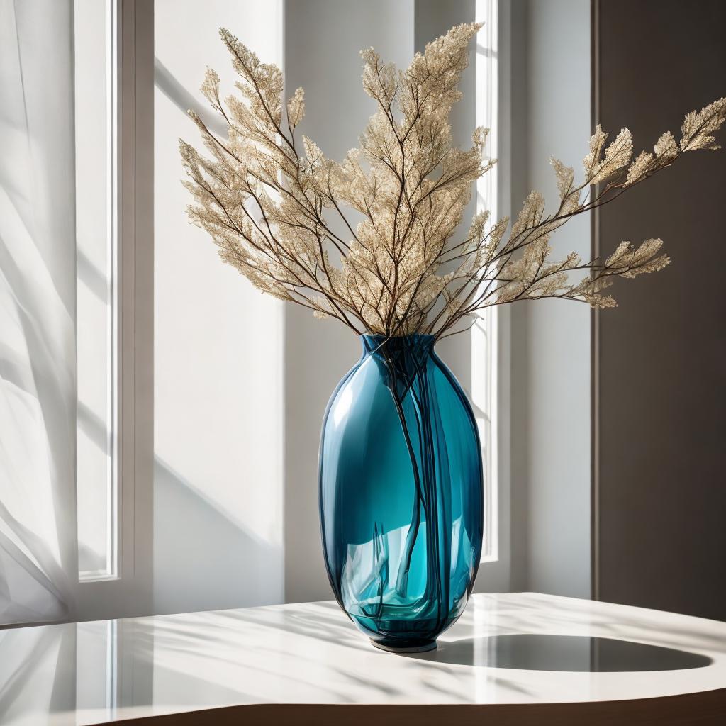 Elegant vase design, glass by @ai_generated