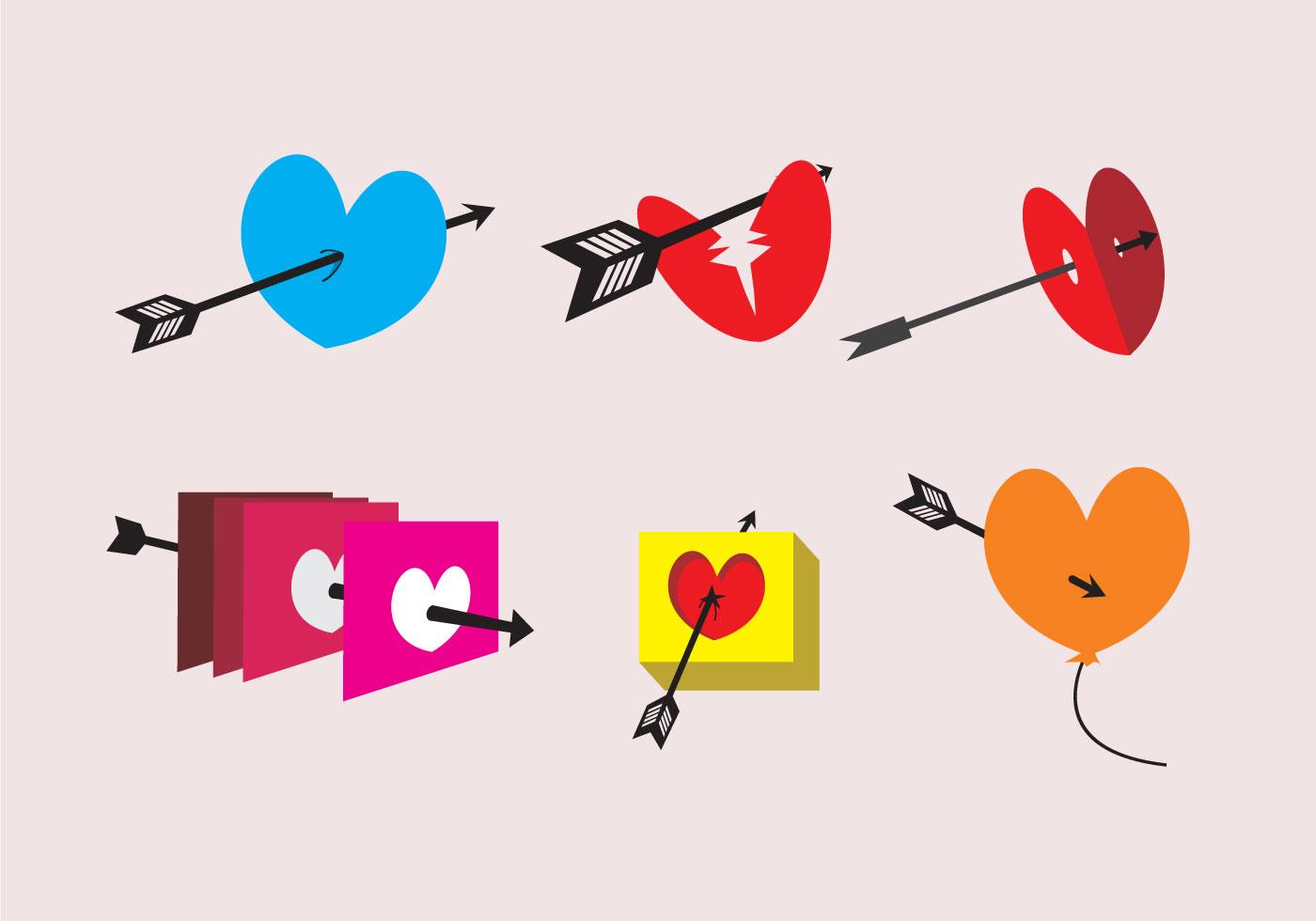 Arrow Through Heart Illustrations Stock Free and Free SVG