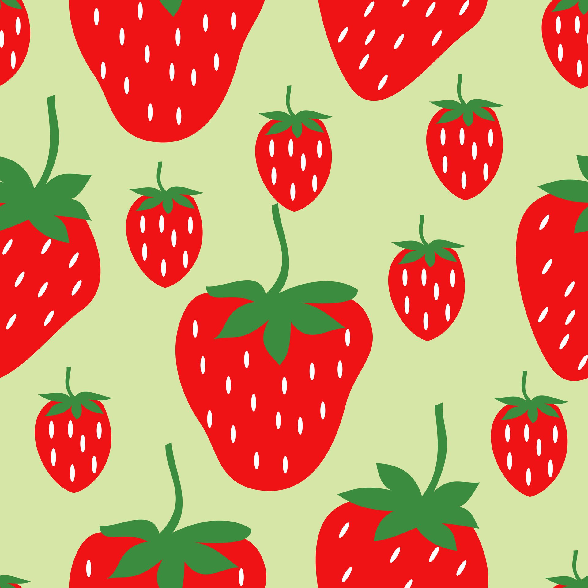 Stawberry Seamless Pattern Free Vector