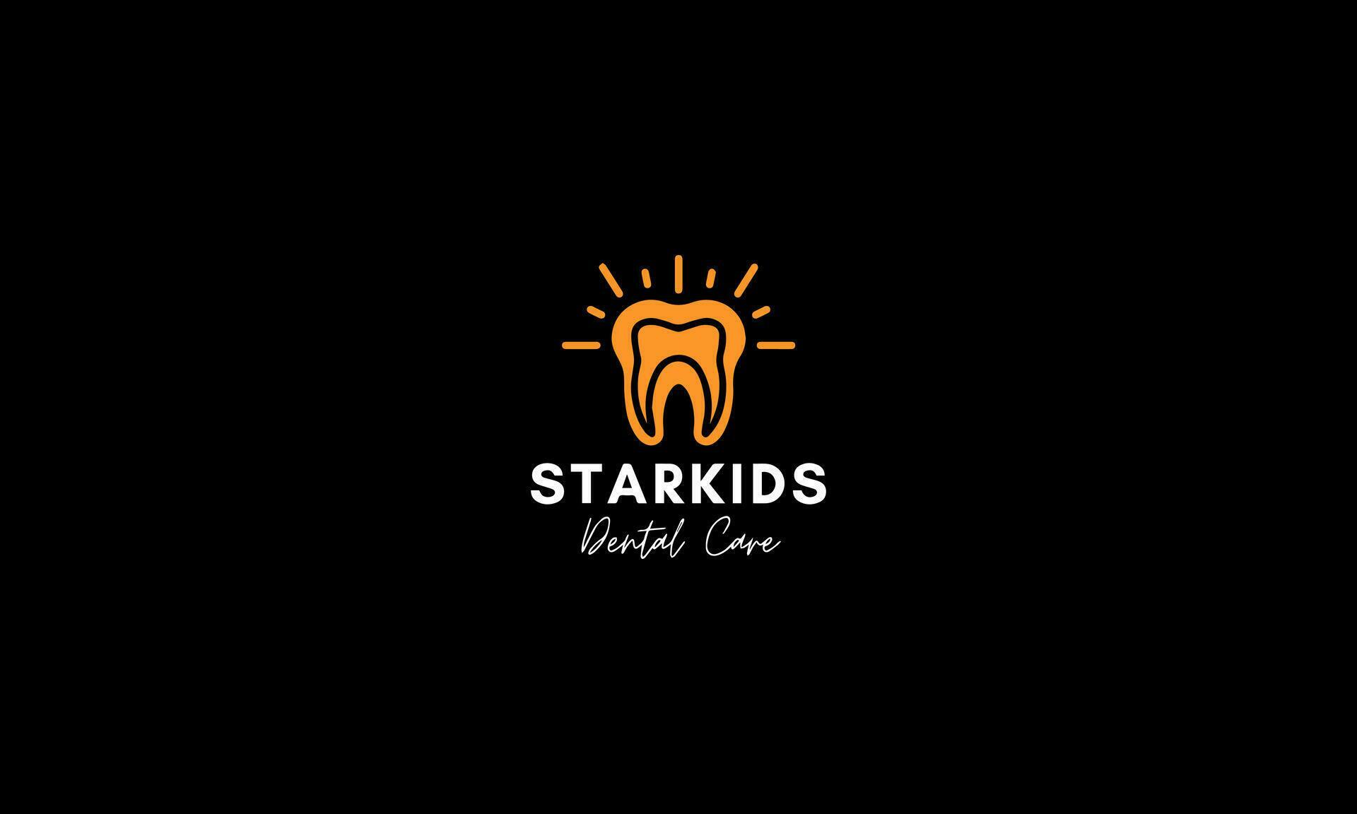 Dental logo design with arrow concept Stock Free