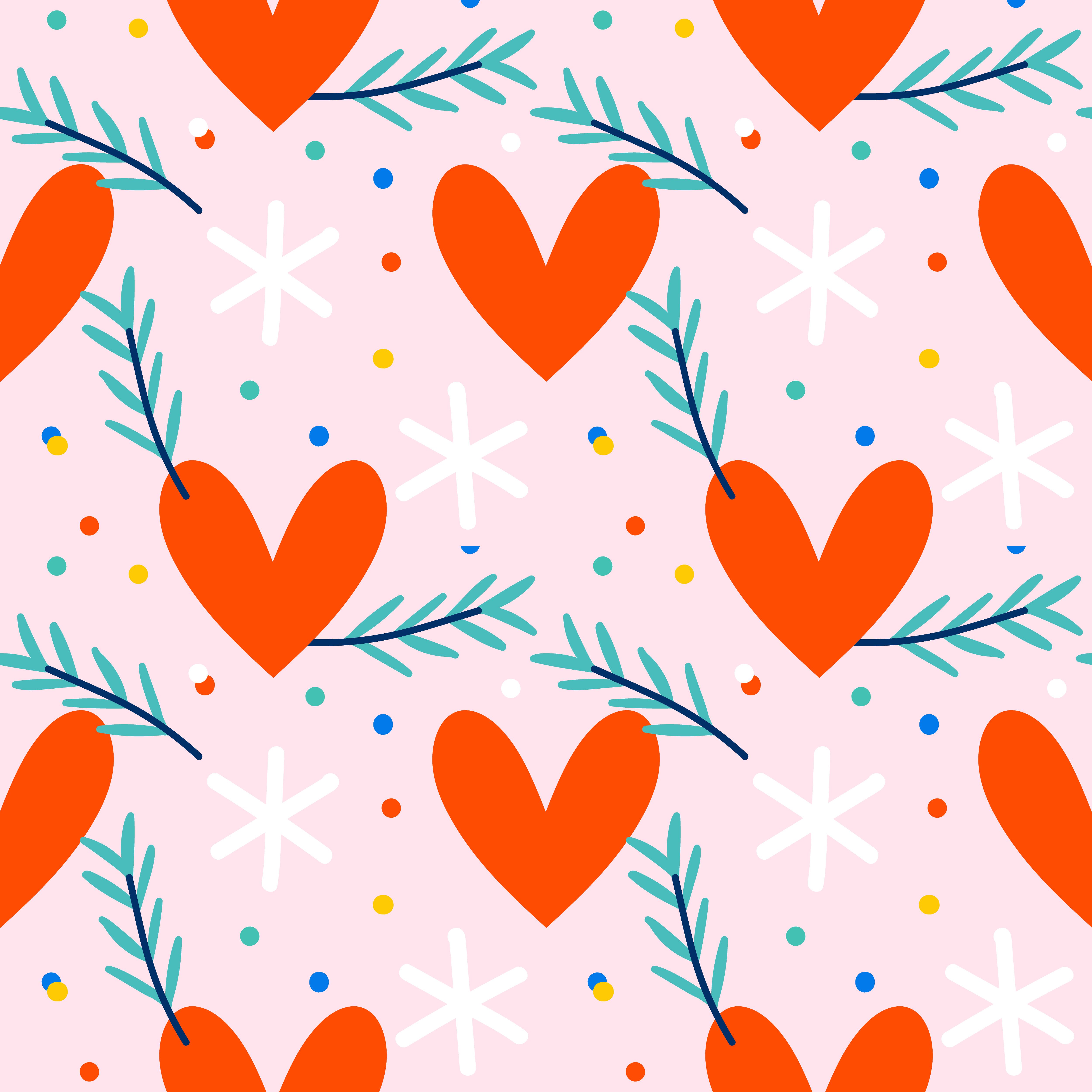 Love seamless pattern Free Vector