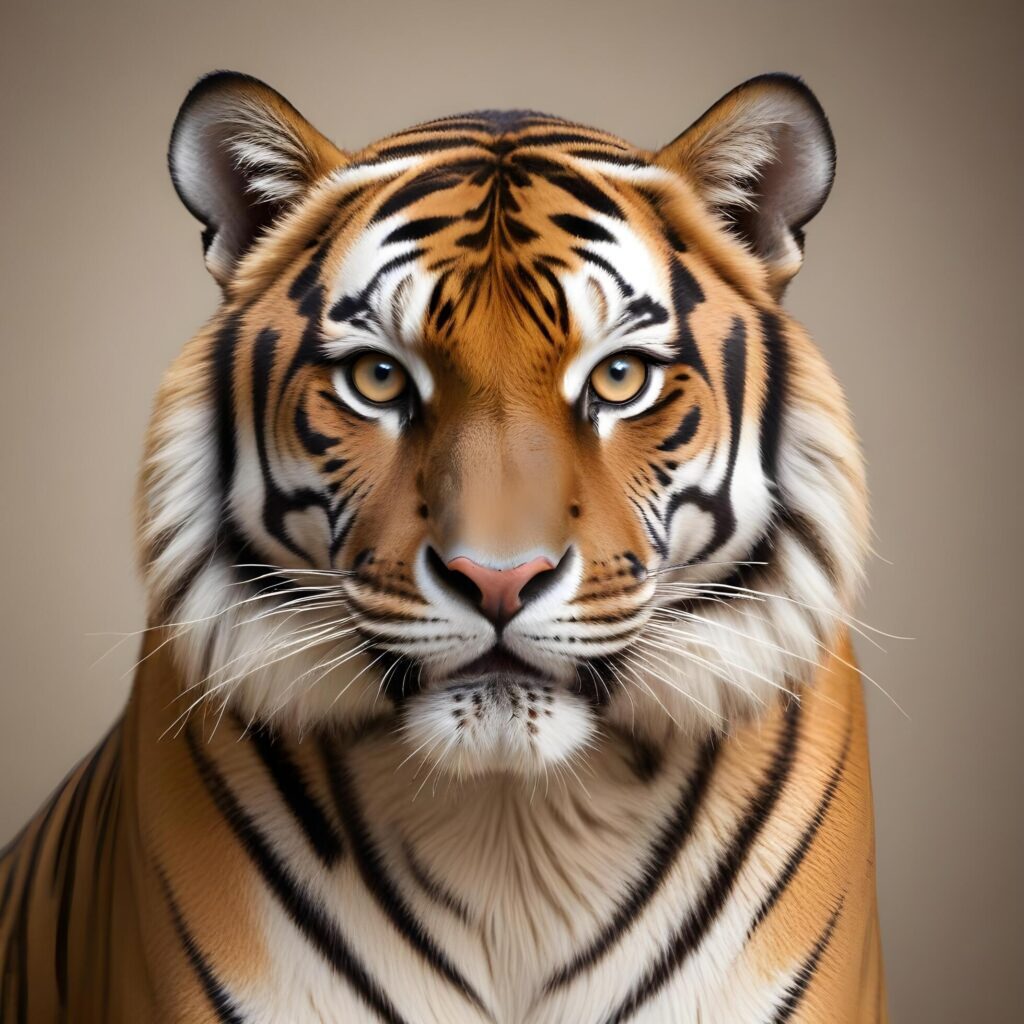 Tiger on plain background Stock Free