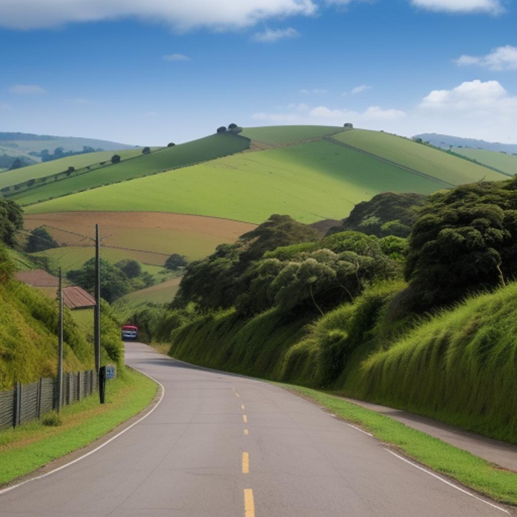 Background, Hills road by by @ai_generated