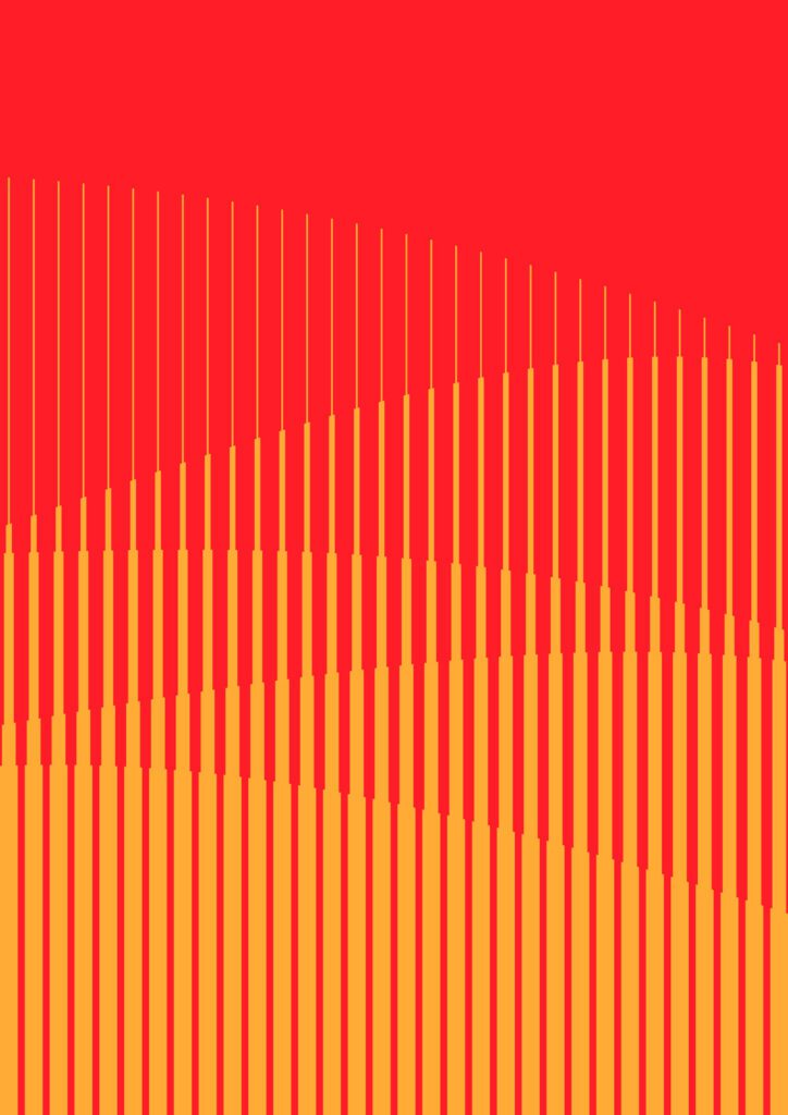 Dynamic line geometric covers set. Red background minimalist designs. Free Vector