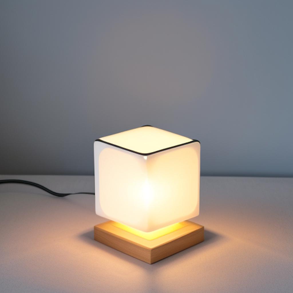 Lamp cube future by by @ai_generated