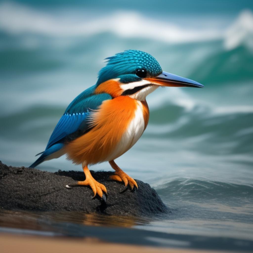 Genus halcyon kingfisher birds by @ai_generated