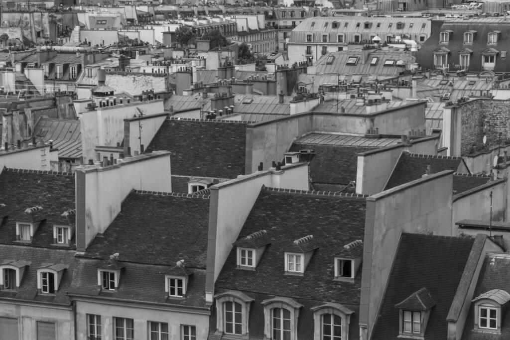 roofs of buildings in Paris Stock Free