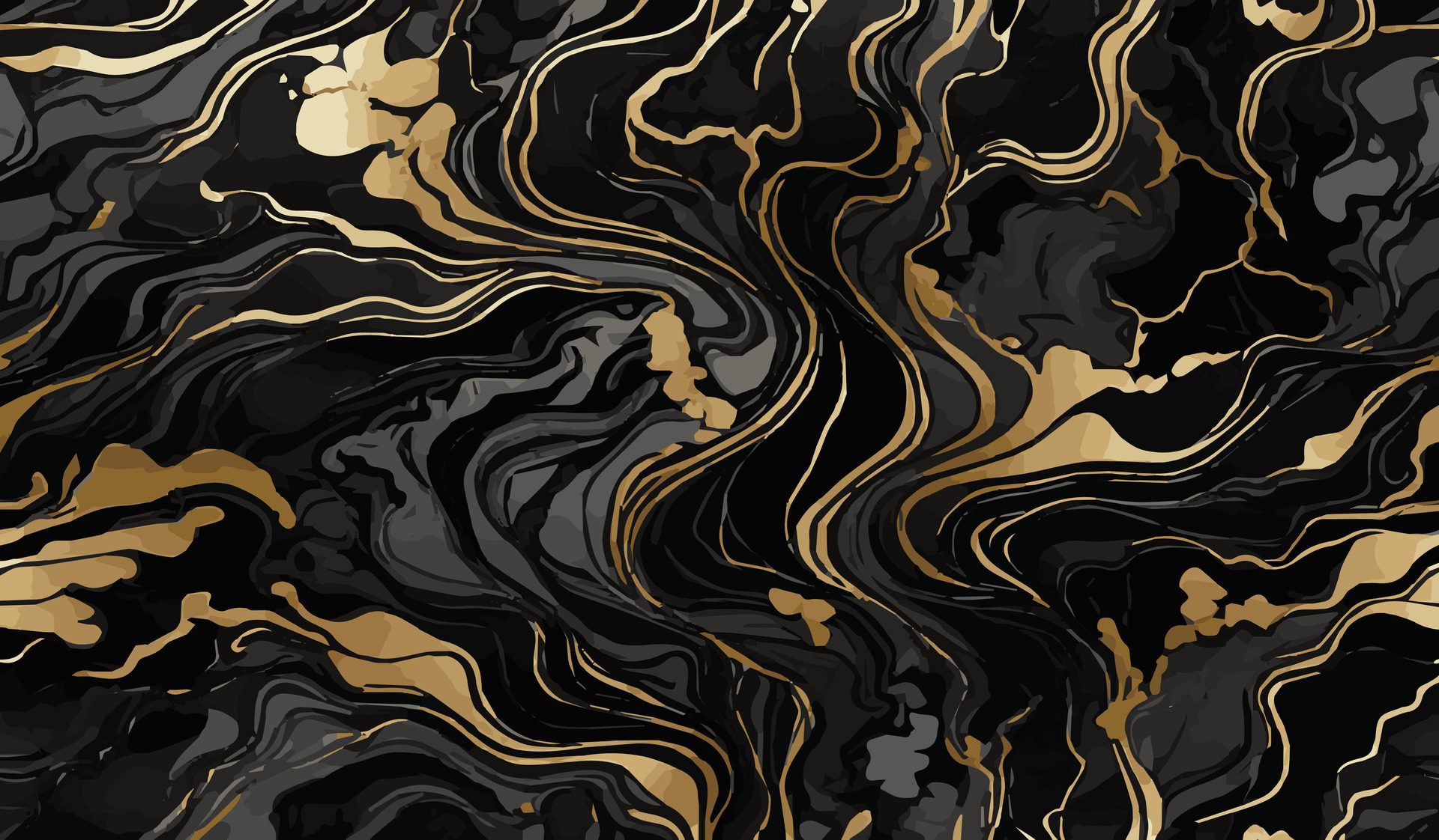 Marble black and gold surface texture background. luxury abstract pattern marble black vector illustration Free Vector