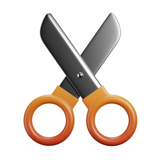 Scissors, scissor, cut 3D illustration