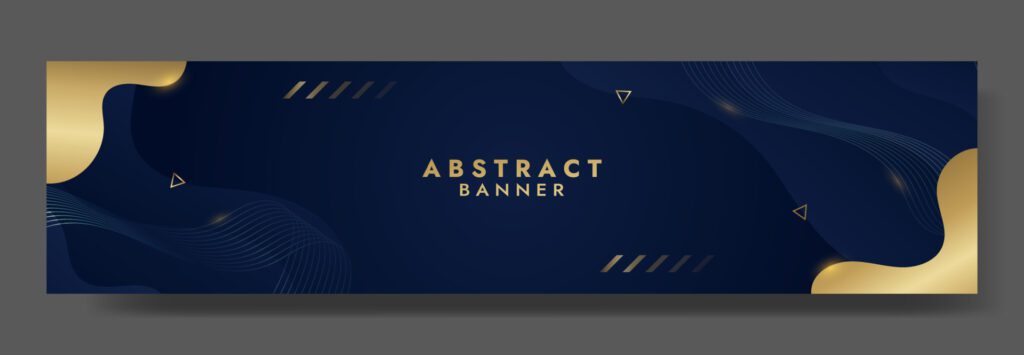 Abstract Blue Luxury Fluid Wave Banner Template Free Vector