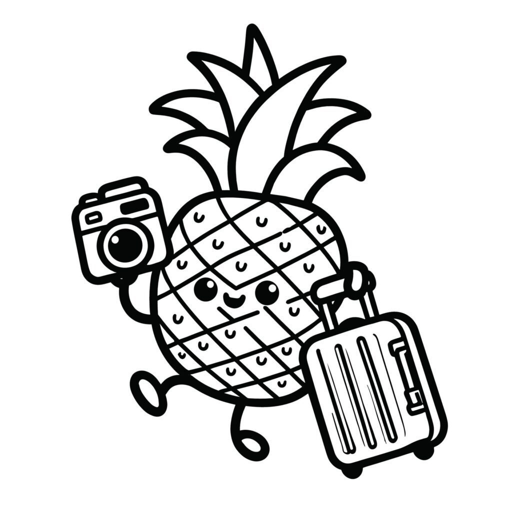 Pineapple Outdoor Clipart Illustration, AI Generative Free Vector Free Vector