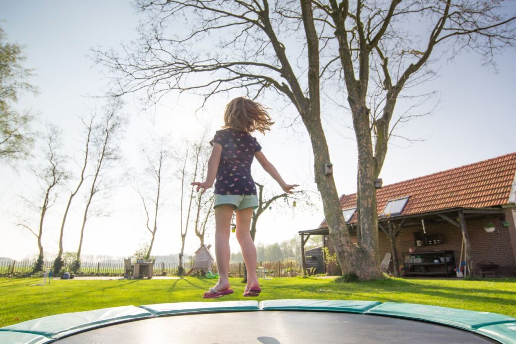 ON the trampoline Stock Free