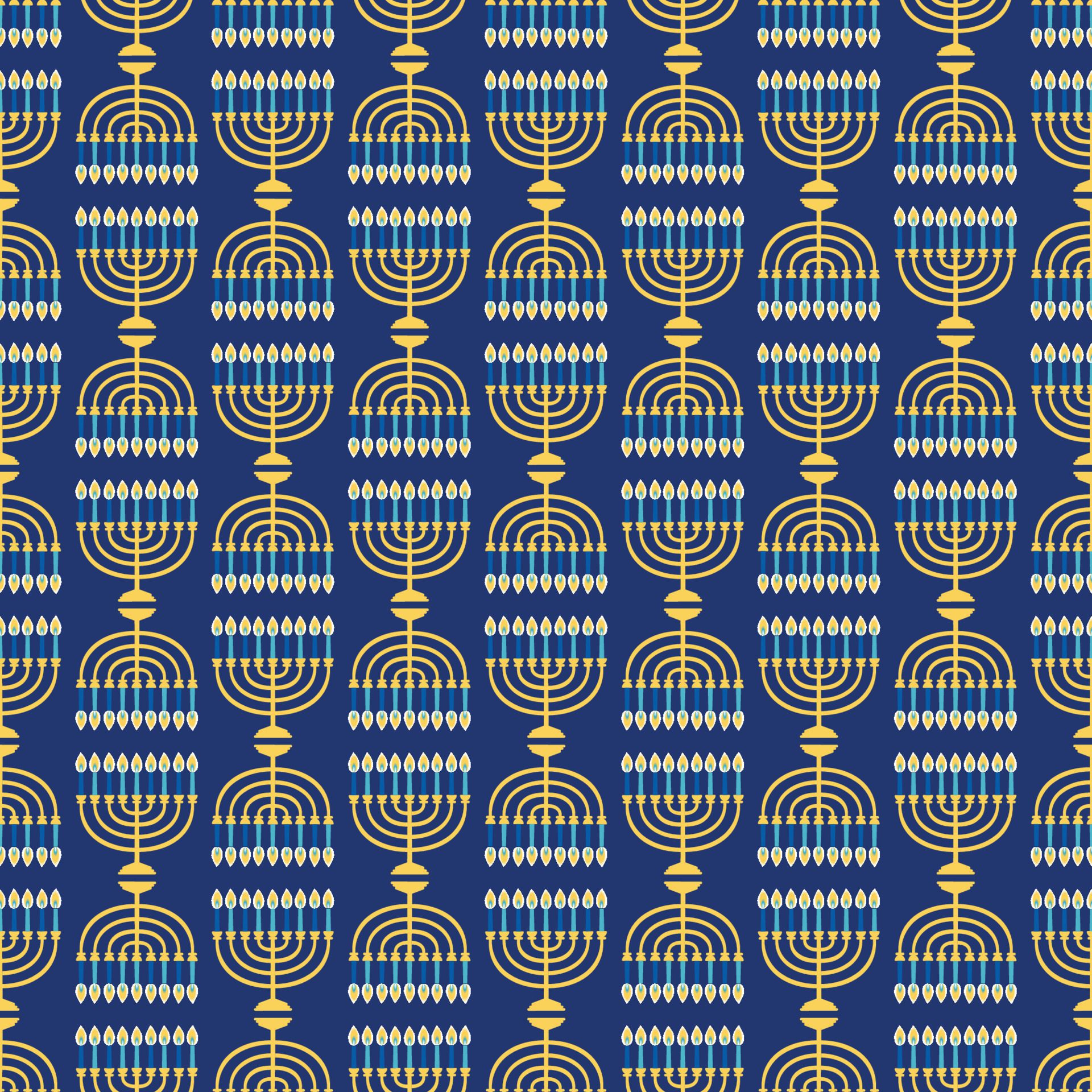 Hanukkah menorah seamless pattern. Religious background for jewish holidays. Vector illustration Free Vector and Free SVG