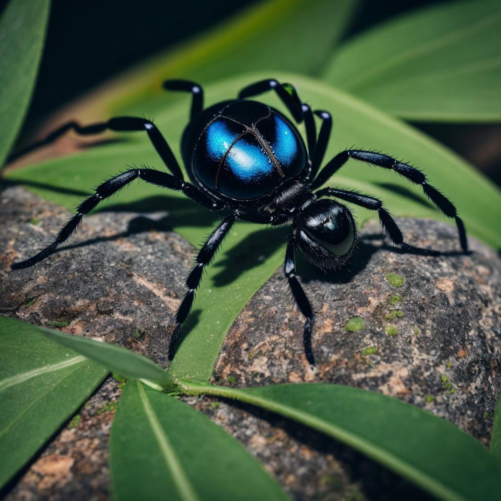 A black widow spider by @ai_generated