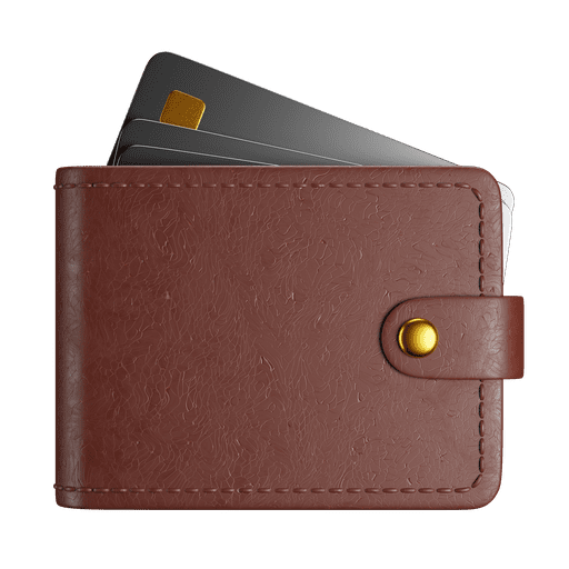 Money, wallet 3D illustration