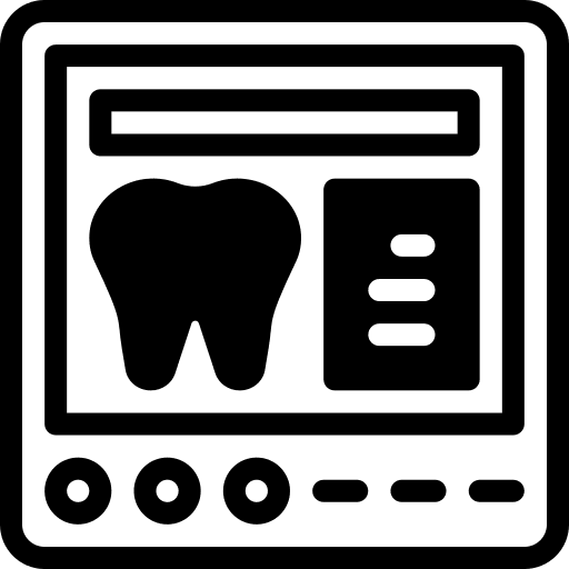 Scan, tooth, dental icon