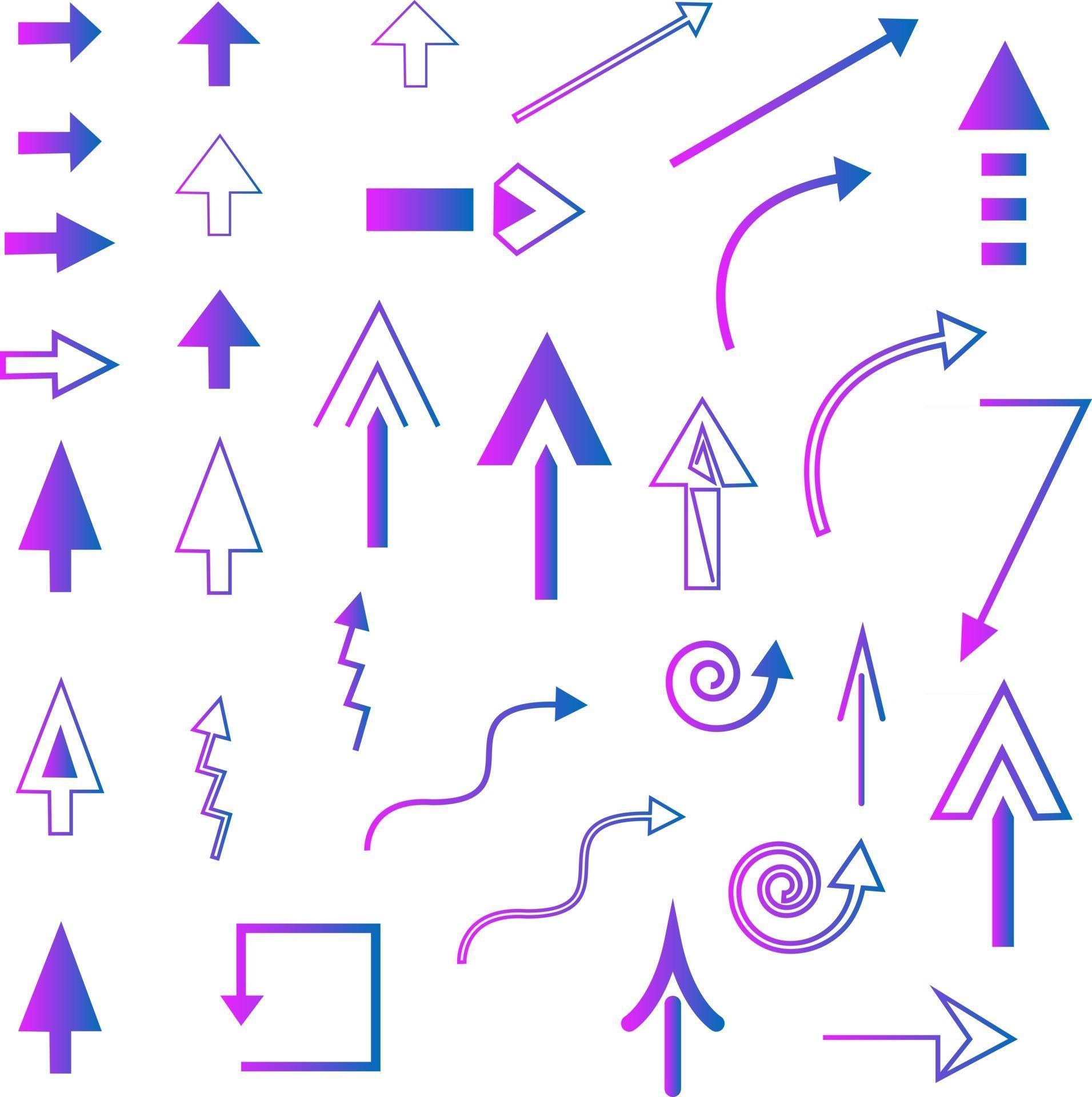 set of vector arrows Stock Free