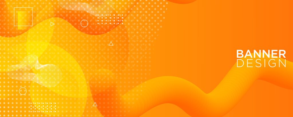 modern banner background. colorful, orange and yellow gradation, 3d, concept banner, business, etc, eps 10 Free Vector