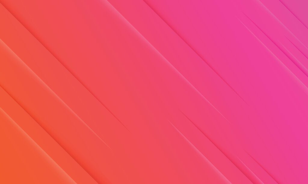 Orange and pink gradient in paper cut style with shadow. Free Vector